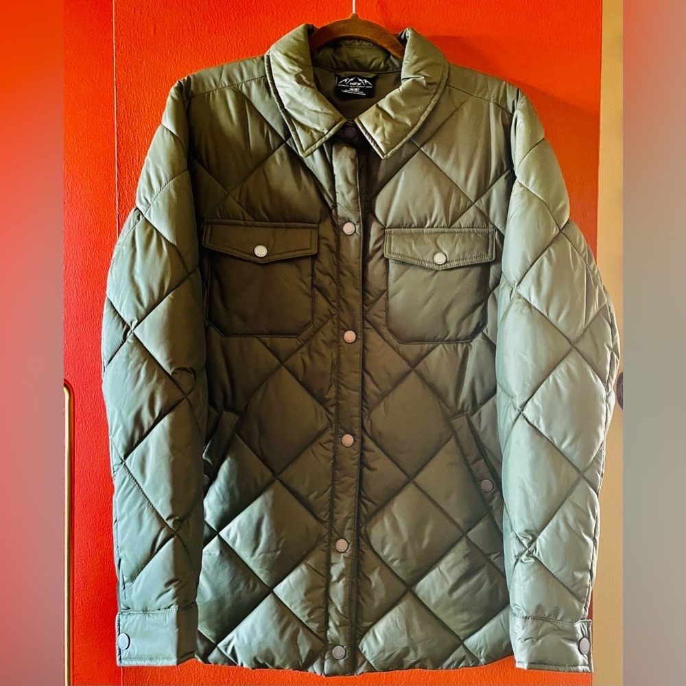 HFX bubble jacket, olive color, size XL, never used. No tags.